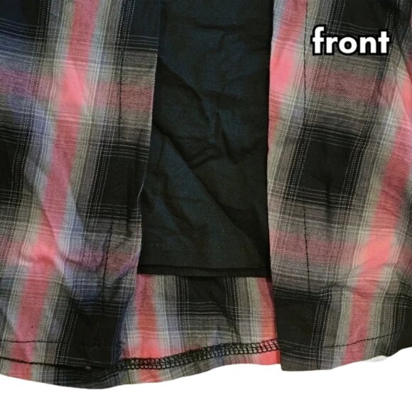 💎 disturbia buckled pleated pink check mini skirt size 14 - Picture 6 of 8